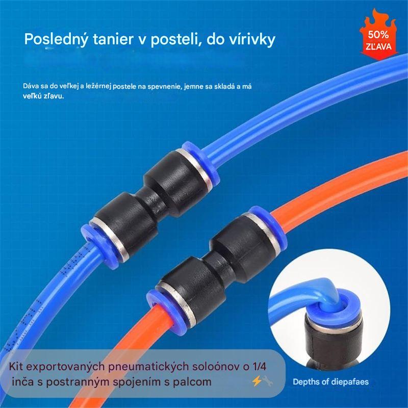 🔥✨Súprava príslušenstva pre vzduchovú hadicu 1/4 palca s možnosťou pripojenia stlačením ⚡🔧