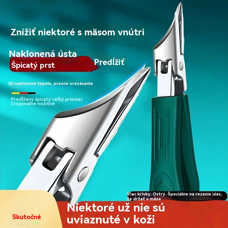 🔥🔥 Klieštiky na nechty s ochranou proti striekajúcej vode s ostrím zahnutým pod uhlom 25° (sada 3 kusov)